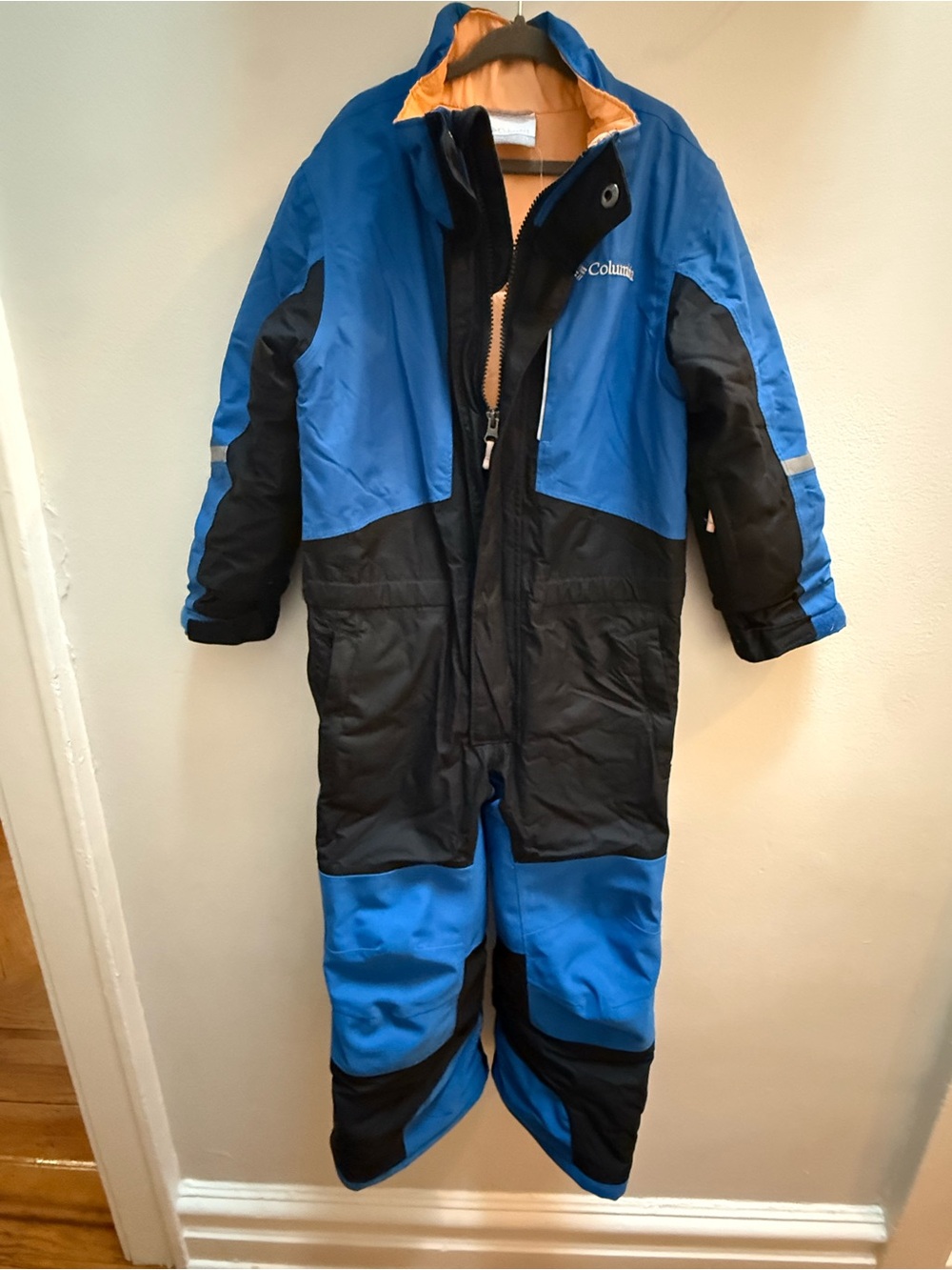 Columbia Blue and Black Kids' Insulated One-Piece Puffer Snow Suit XS
